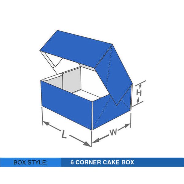 Customized Side Lock 6 Corner Cake Box Packaging